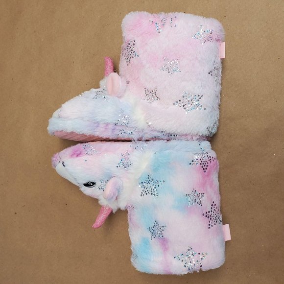 Totes Toasties Unicorn Slippers M(13-1) Pink - Picture 10 of 11